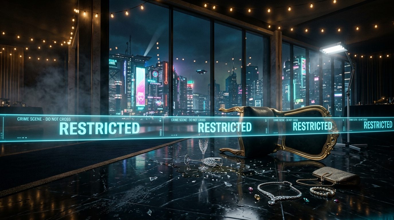 Penthouse Enclave crime scene aftermath